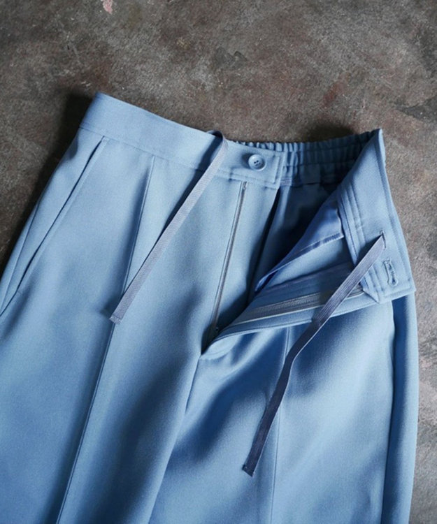 #Newans 【ANSWER for 神戸エレガンス】ウエスト調整可能　センタースリットパンツ サックスブルー系