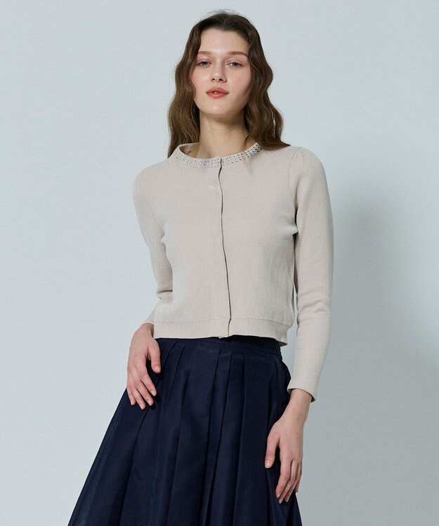 TOCCA MIDNIGHT VELVET ニットジャケット アイボリー系