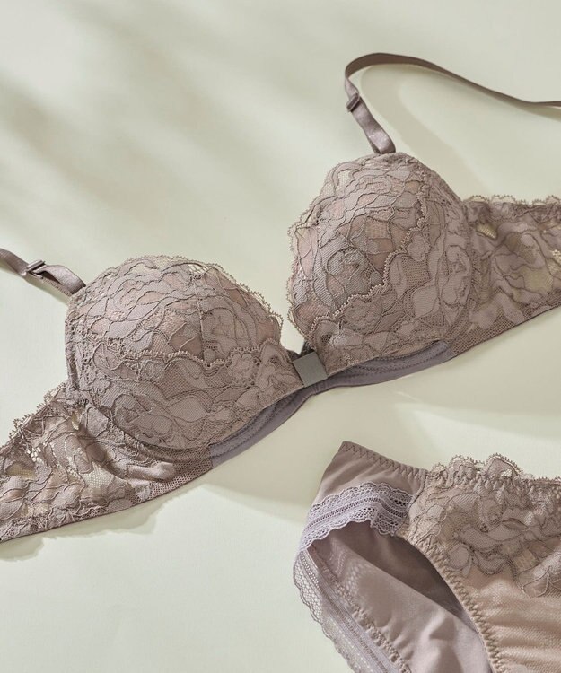 une nana cool リボンブラレース　胸もとフィットながもち～動いてもキレイはつづく～ ブラウン