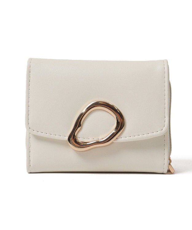 WEGO ニュアンスパーツフラップウォレット オフホワイト