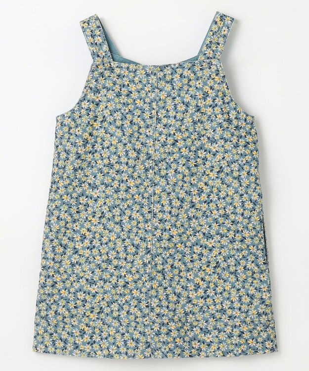 組曲 KIDS 【100㎝】モノトーンフラワーコーデュロイ ワンピース ブルー系5