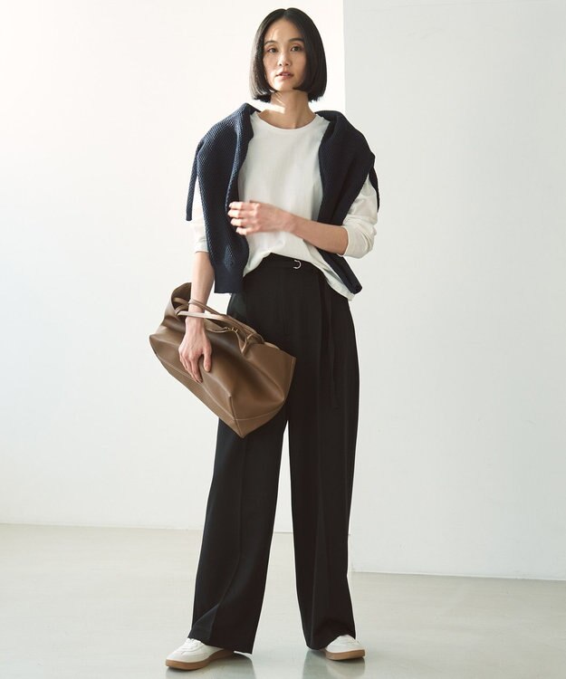 UNFILO 【WEB限定】ラメリンクス クロップドニット ネイビー