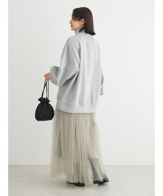 Green Parks ・ＳＵＧＡＲ　ＳＰＯＯＮ　ウラキモウハーフＺＩＰスウェット Gray Mixture