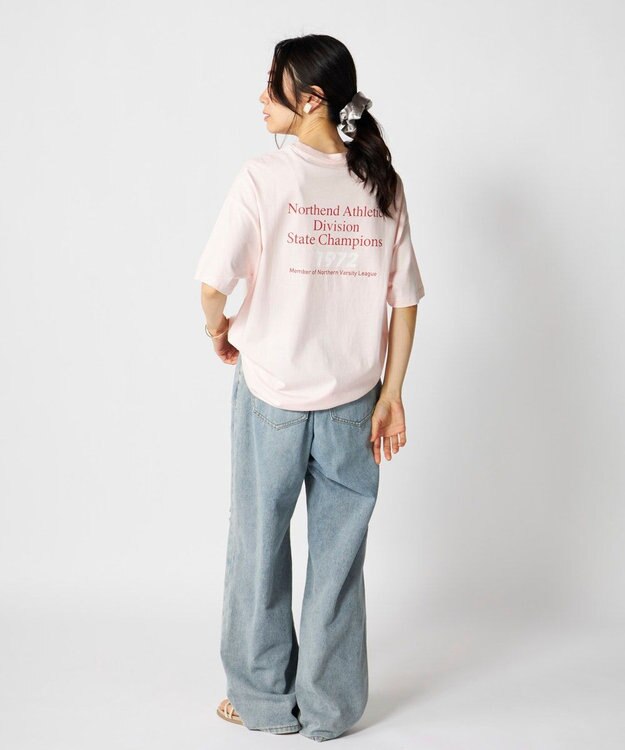 OP／FILA 【Ocean Pacific】カレッジ・バックロゴTシャツ ピンク