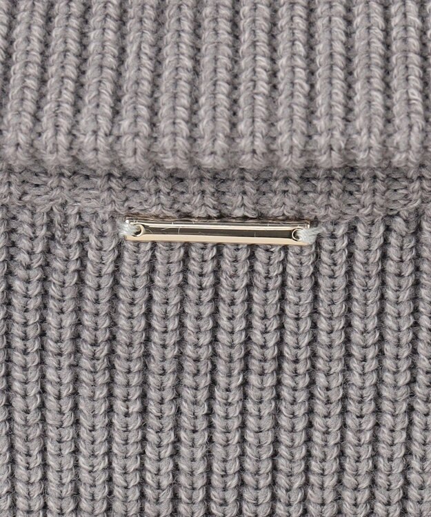 自由区 L 【洗える】ジップアップニット アウター グレー