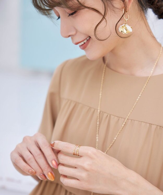 Tiaclasse 重ね付け風リング ゴールド