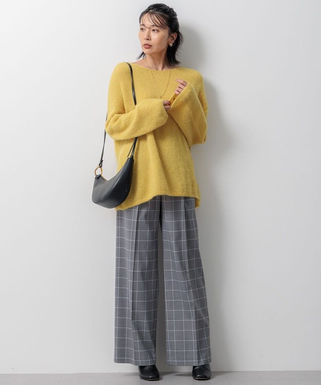 23区 S ブラッシュドアルパカ ニット マスタード系