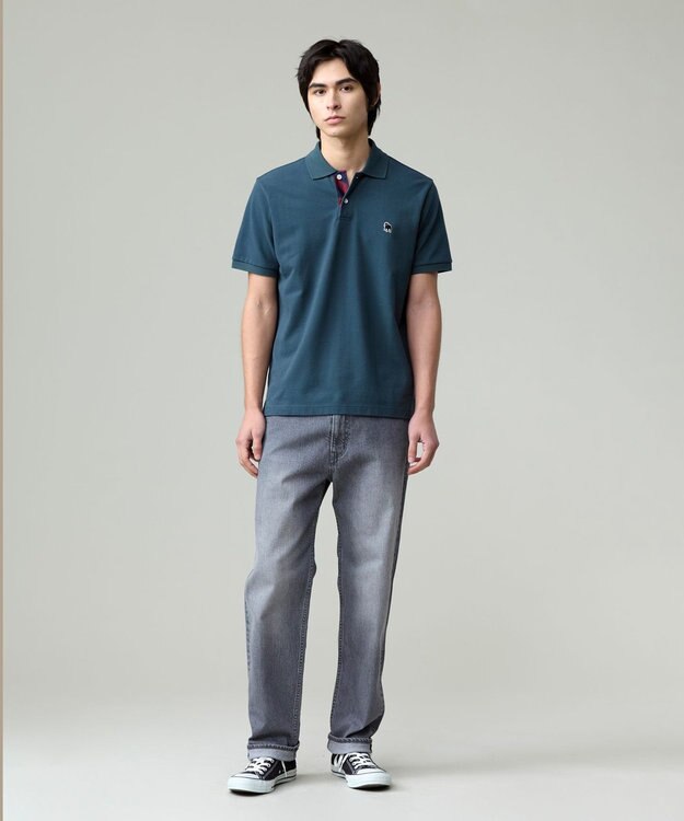 J.PRESS MEN 気品と愛嬌のバランスが抜群！【J.PRESS人気NO1ポロシャツ】 バックブルカノコレジメン ポロシャツ グリーン系