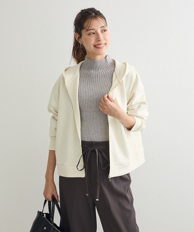 Green Parks ・Ｐｅｔｉｔ　Ｆｌｅｕｒ　ボトルネックリブニット Light Gray