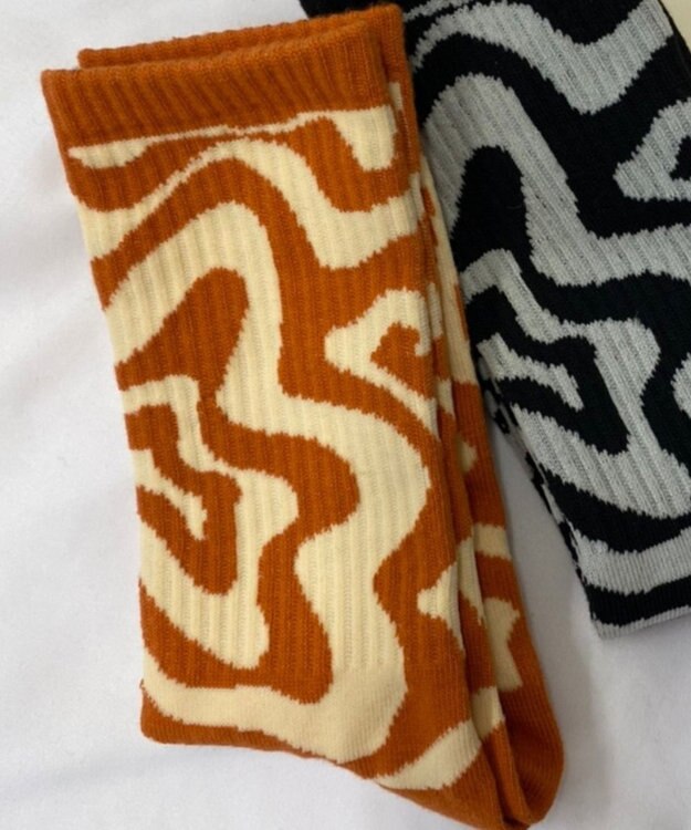 WEGO マーブルソックス オレンジ