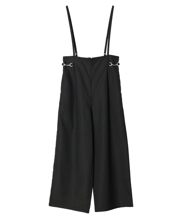 earth music&ecology ビット付きサロペット Black