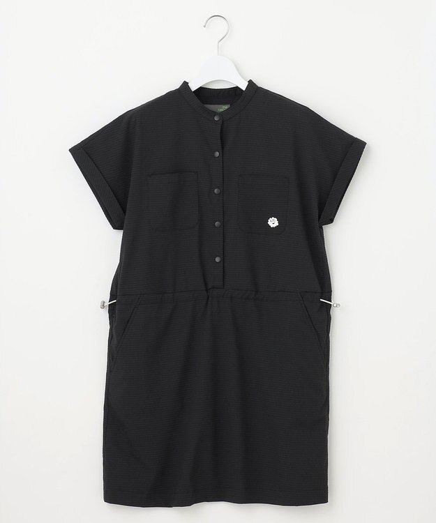 PW CIRCULUS 【高通気 / 軽撥水 / 軽量のDotAir 使用】【WOMEN】バンドカラーワンピ ゴルフウェア レディース ブラック系