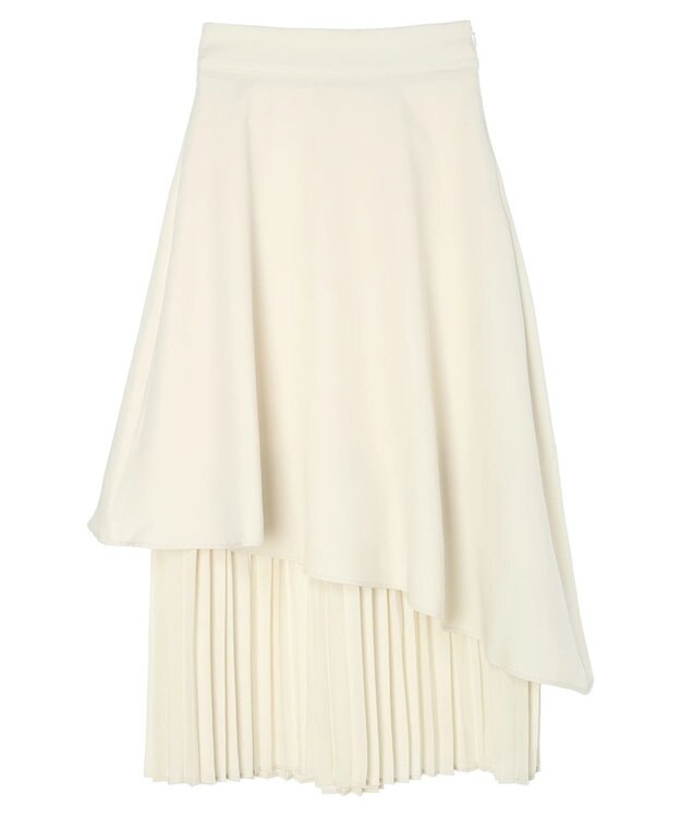 earth music&ecology プリーツドッキングスカート Ivory