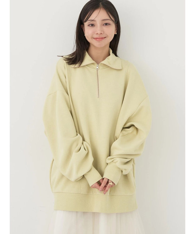 earth music&ecology スタンドｚｉｐダンボールチュニック Yellow