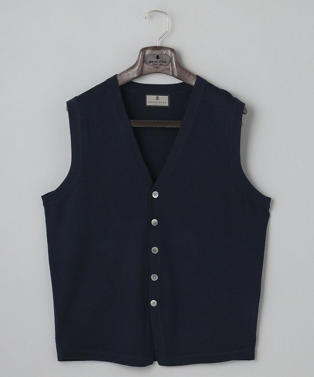 GOTAIRIKU ハイゲージニットベスト ネイビー系
