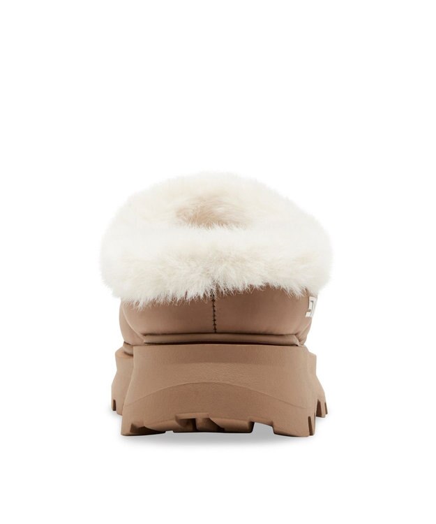 STEVE MADDEN FIRE PLACE 厚底キルティングファーシューズ タン