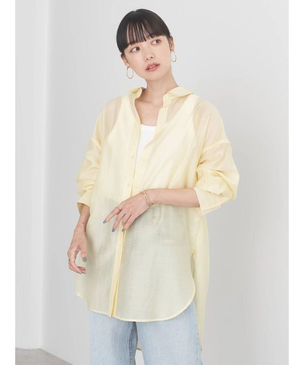 earth music&ecology ＢＩＧシアーシャツ Yellow