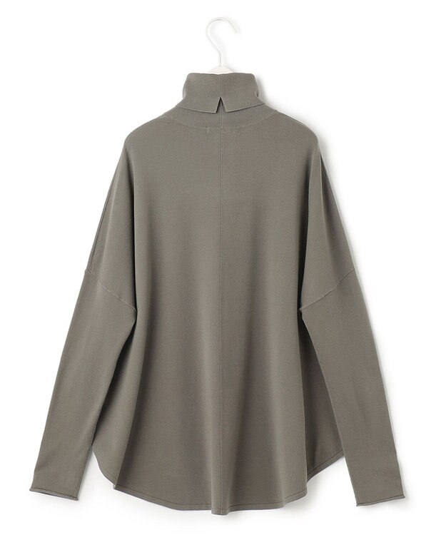 ICB 【洗える】 ヴィスコースワイド タートルネックプルオーバー アッシュカーキ系