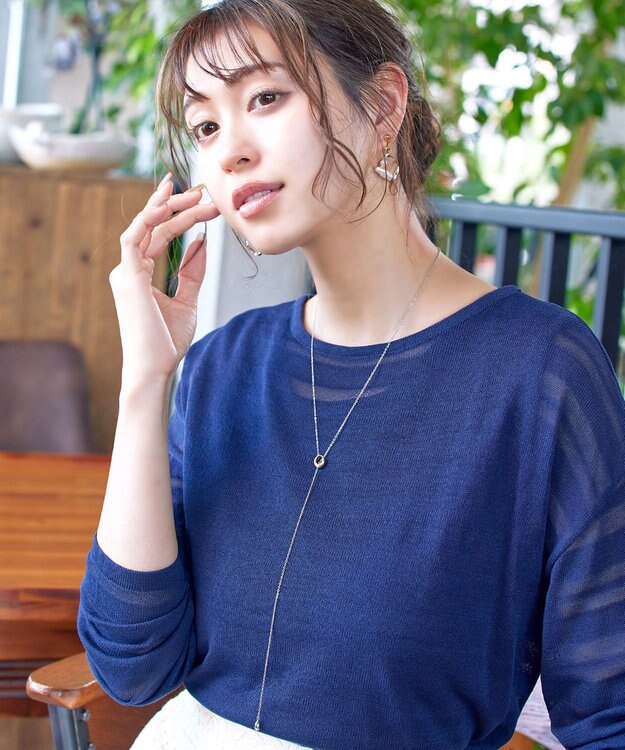 Tiaclasse 涙型ラリエットネックレス シルバー