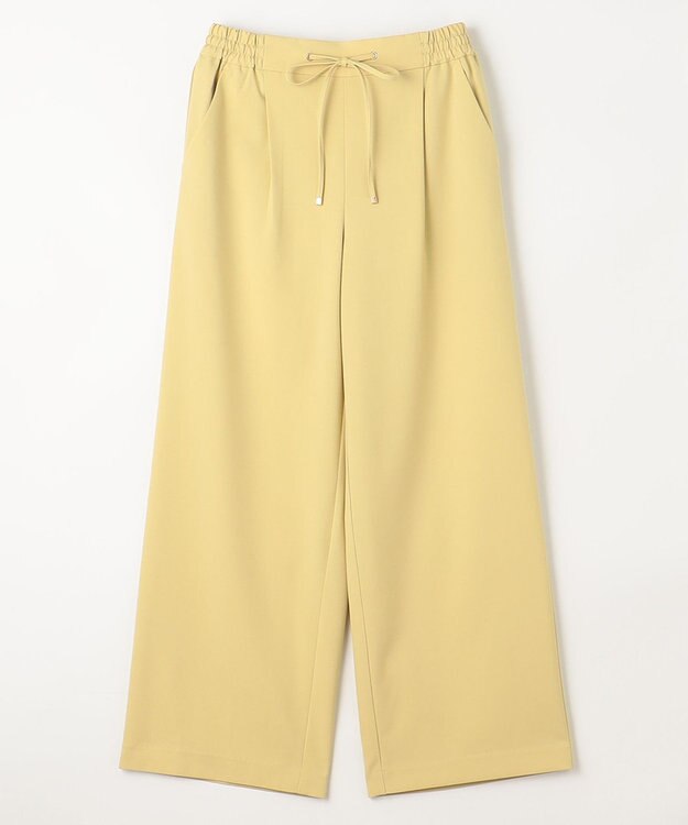 ANY 【ウエストゴム/ストレッチ/セットアップ可】イージィケアストレッチワイドパンツ イエロー