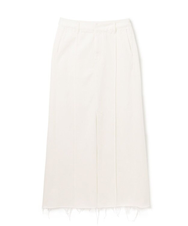 GRACE CONTINENTAL デニムタイトロングスカート ホワイト