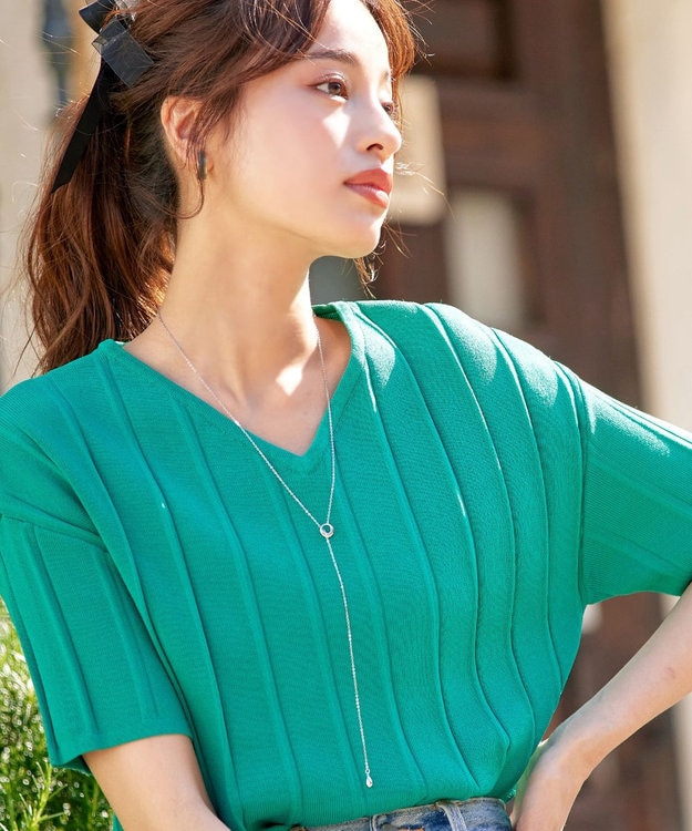 Tiaclasse 涙型ラリエットネックレス シルバー