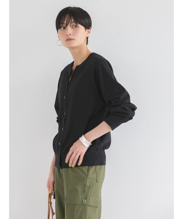 AMERICAN HOLIC ＵＶカットクルーネックニットカーディガン Black