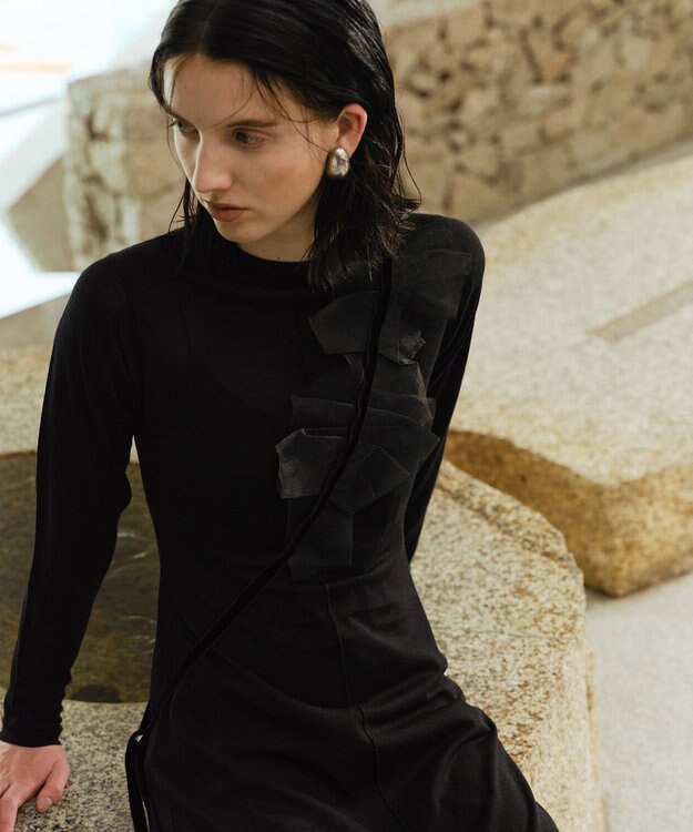 #Newans パーフェクトシルエットニットドレス ブラック