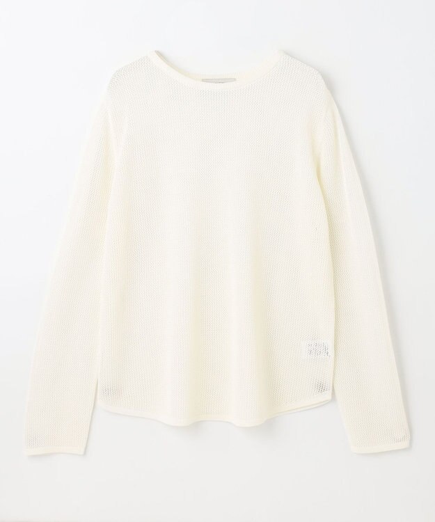 ANY 【アンチピリング】メッシュニットプルオーバー エクリュ