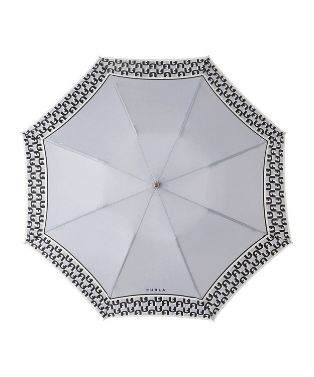 MOONBAT FURLA 折りたたみ傘 アーチロゴ グレー