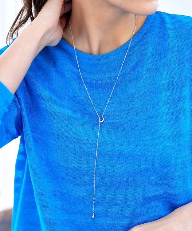 Tiaclasse 涙型ラリエットネックレス シルバー