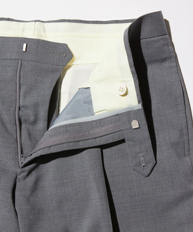 J.PRESS MEN 【WEB限定】【ストレッチ / ウォッシャブル可】ワンタックスラックス ライトグレー系