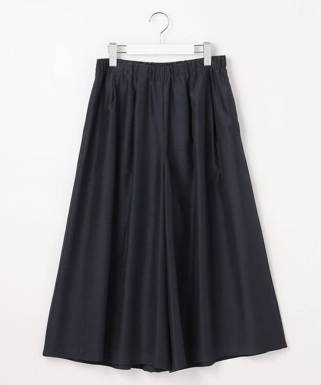 J.PRESS LADIES L エアリースパンボイル ガウチョ パンツ ネイビー系