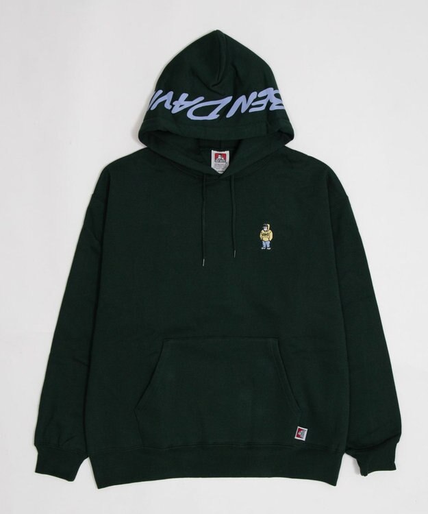 WEGO BENDAVISグラフィックプルパーカー ダークグリーン