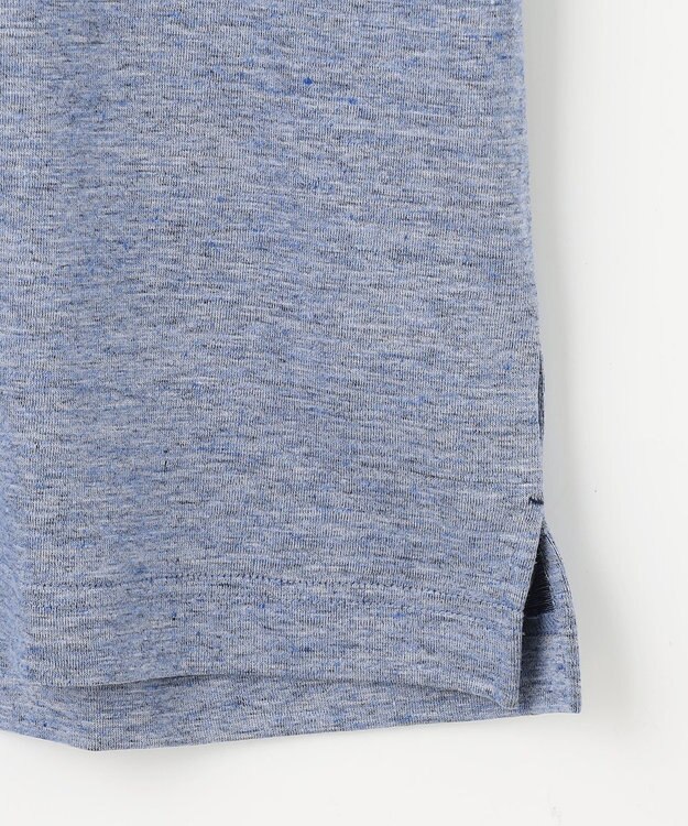 JOSEPH ABBOUD 【リネン素材/清涼感/吸水速乾】リネン天竺 ポロシャツ サックスブルー系