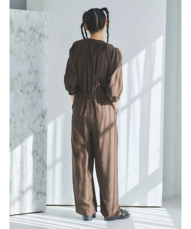 Green Parks ■ＥＳＣＡＲ　ショルダースリットオールインワン Brown