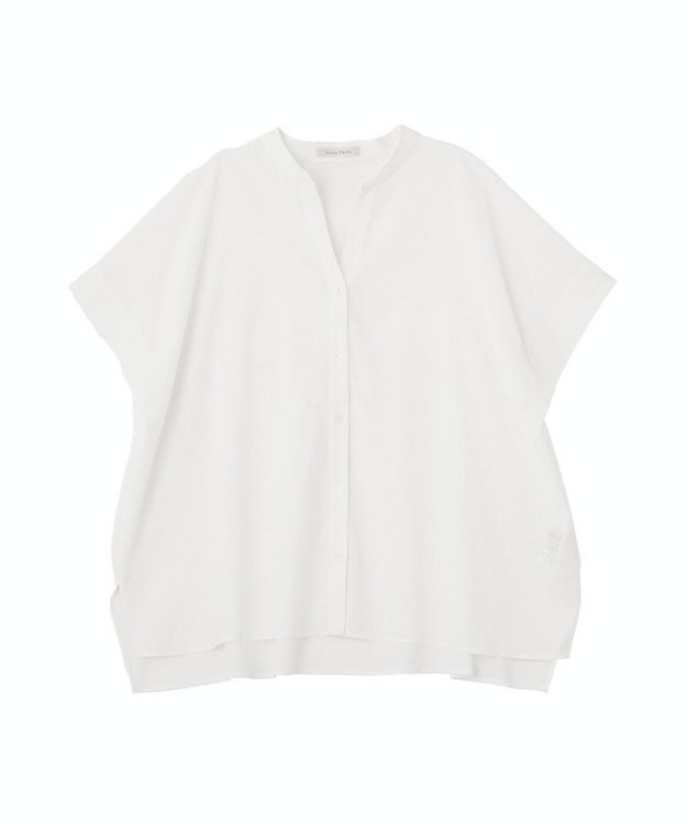 Green Parks 半袖シアースキッパーブラウス Off White