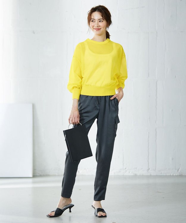 ICB 【WEB限定カラーあり・洗える】Calm カーゴパンツ チャコールグレー系