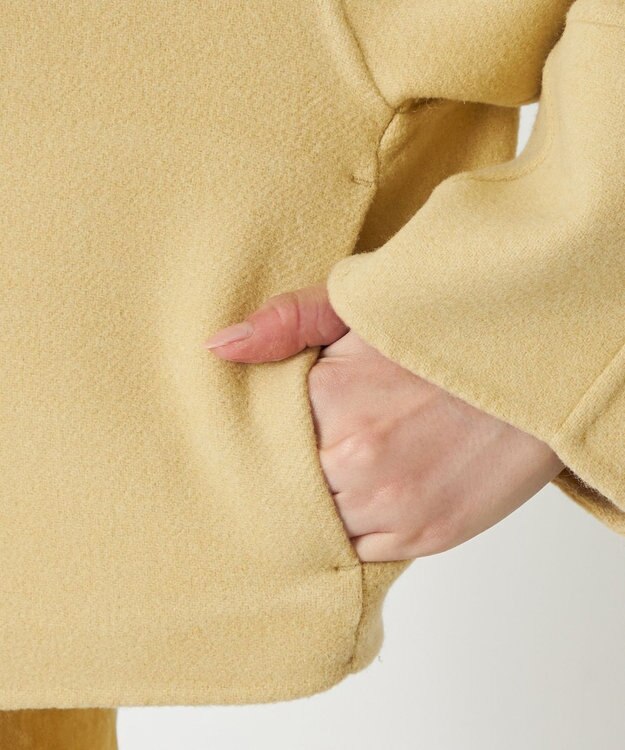 NAVE 【Nave】メルトンリバー ステンカラークロップド コート イエロー系