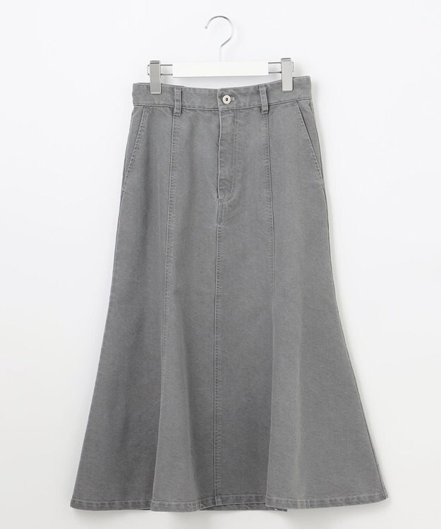 Feroux フレアレディーデニム スカート ライトグレー系