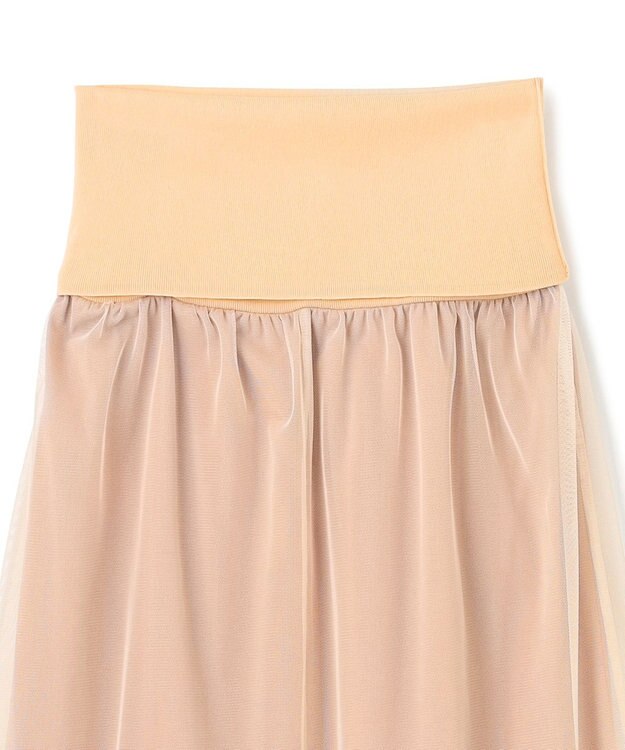 BEIGE， 【洗える】TAMARIX / ストレッチチュールIラインスカート Beige