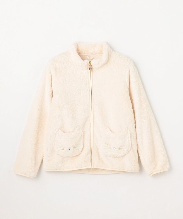 ANY KIDS 【ドッキング可能】ネコボアブルゾン シロネコ