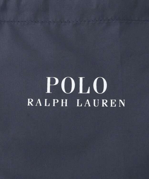 MOONBAT POLO RALPH LAUREN(ポロ ラルフローレン)  【C-zeroはっ水】ポケッタブルレインバッグ ポロポニーカラードット ネイビーブルー