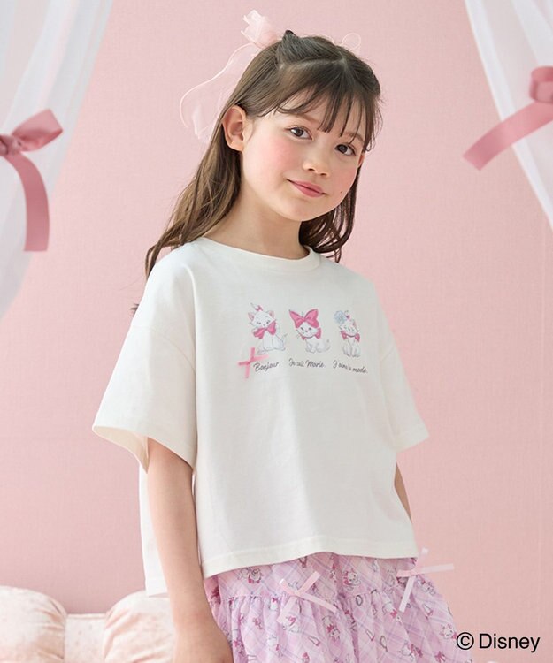 ANY KIDS 【ディズニー/マリー】ショート丈 半袖Tシャツ エクリュ