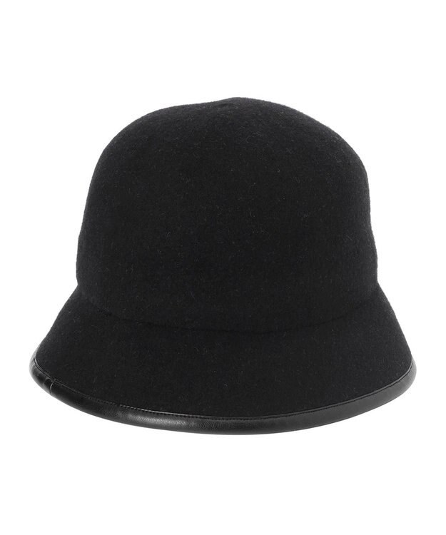 MOONBAT FURLA パイピング×ロゴ バスクハット／UV ブラック