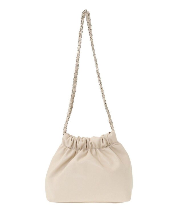 Green Parks ・ＱＵＯＮ　リボンチェーン巾着 Ivory