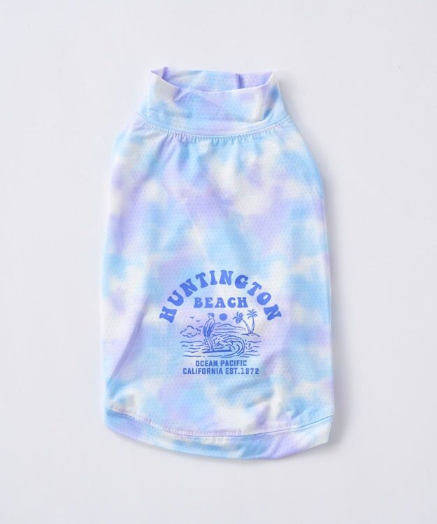 OP／FILA 【Ocean Pacific】タイダイ柄ドッグウェア ペットウェア シルバー