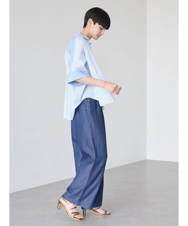 AMERICAN HOLIC 接触冷感デニムイージーワイドパンツ Indigo