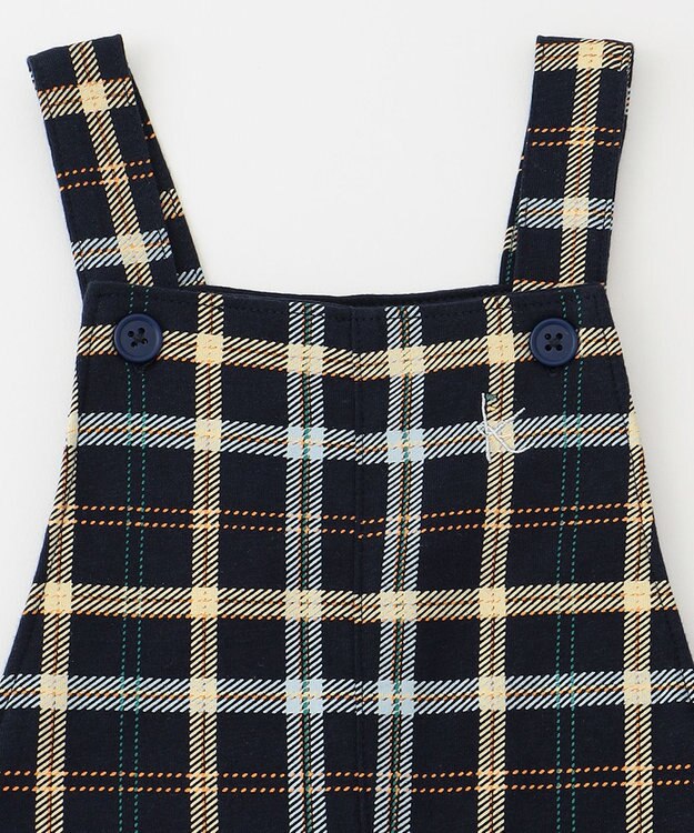 組曲 KIDS 【80-90cm】Check 長袖オーバーオール ネイビー系5