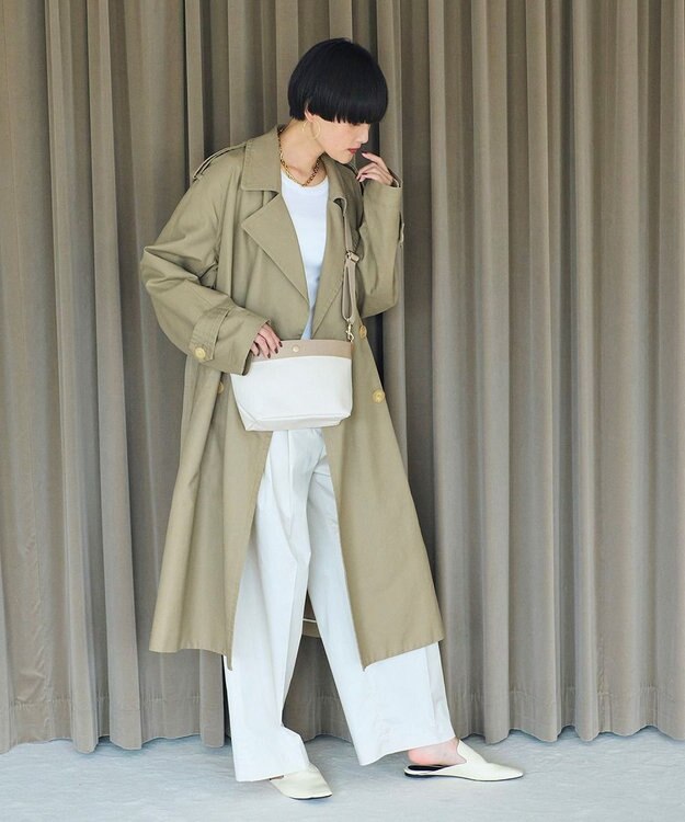 TOPKAPI 【Breath TOPKAPI】RIPPLE リプル スリム ミニショルダー バッグ アイボリー